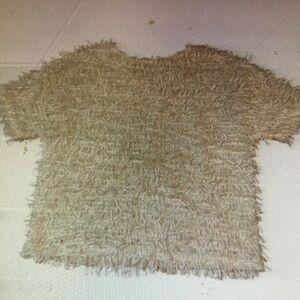 Cream Textured Long Sleeve Top